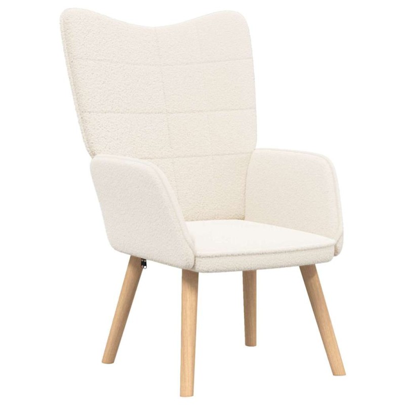 vidaXL Πολυθρόνα Κρεμ 62 x 67 x 95,5 εκ Υφάσματος Sherpa
