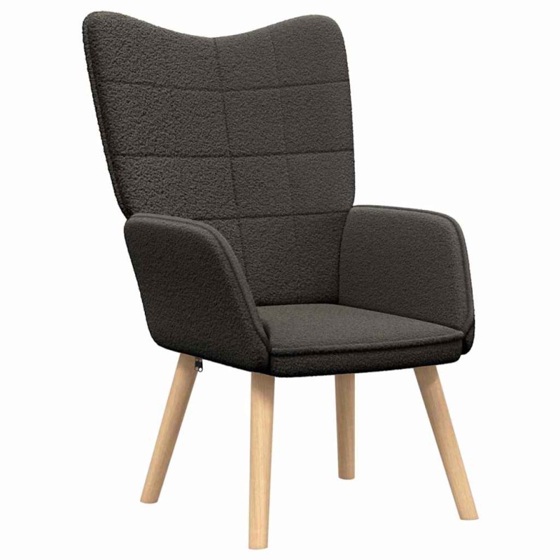 vidaXL Πολυθρόνα Σκούρο Γκρι 62 x 67 x 95,5 εκ Υφάσματος Sherpa