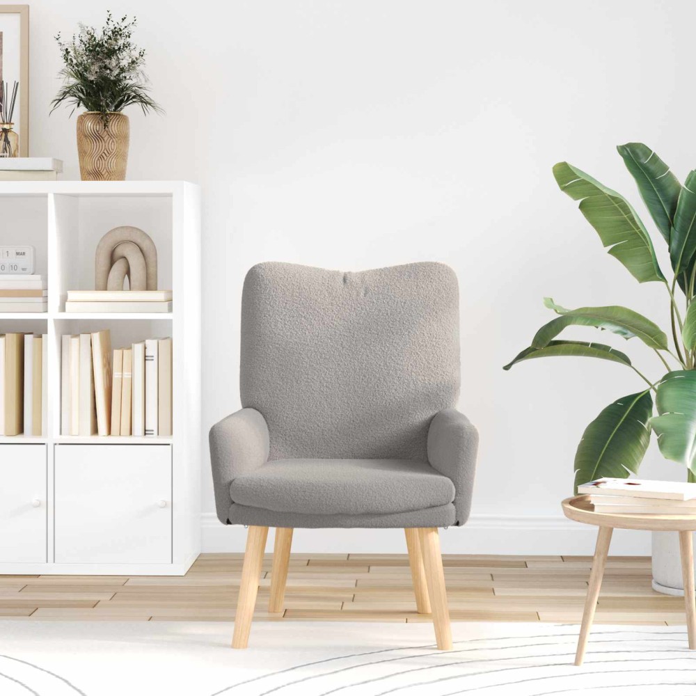 vidaXL Πολυθρόνα Ανοιχτό γκρι 63 x 67 x 94 εκ.
