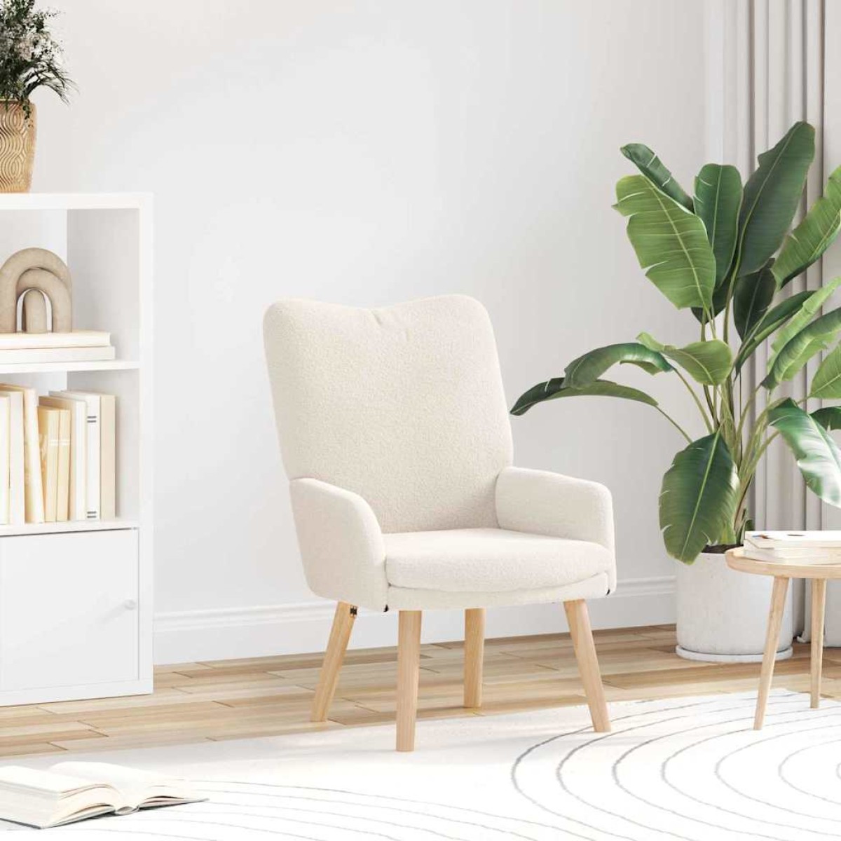 vidaXL Πολυθρόνα Κρεμ 63 x 67 x 94 εκ.