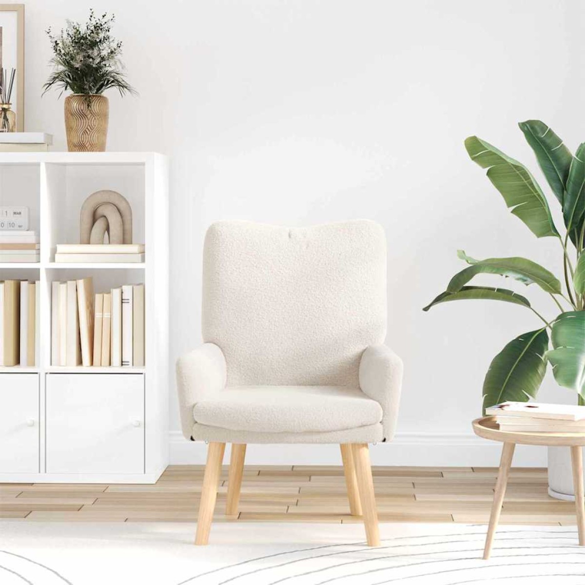 vidaXL Πολυθρόνα Κρεμ 63 x 67 x 94 εκ.