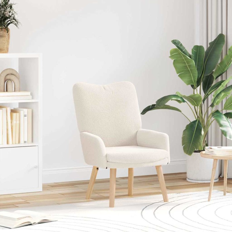 vidaXL Πολυθρόνα Κρεμ 63 x 67 x 94 εκ.