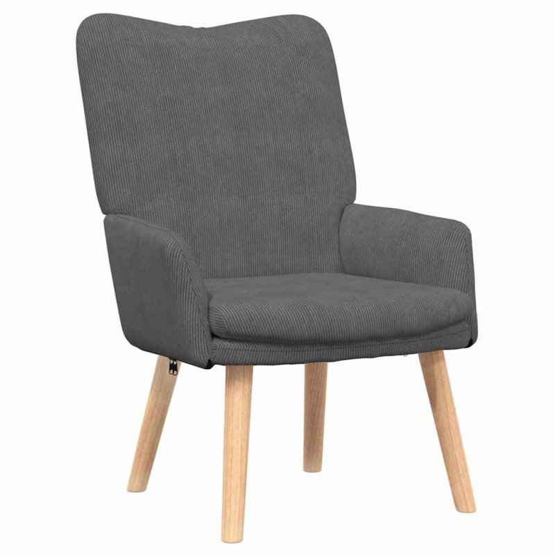 vidaXL Πολυθρόνα Σκούρο Γκρι 63 x 67 x 94 εκ. ύφασμα
