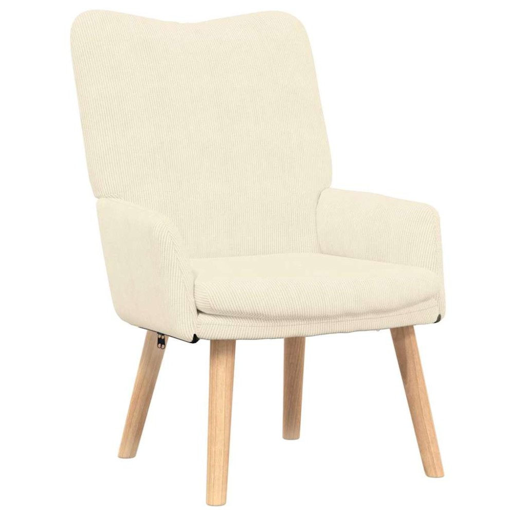 vidaXL Πολυθρόνα Κρεμ 63 x 67 x 94 εκ. ύφασμα