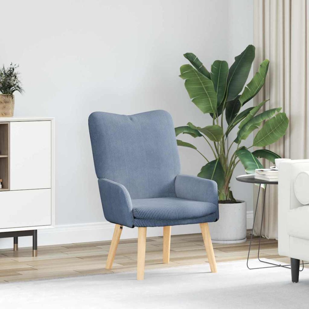 vidaXL Πολυθρόνα Μπλε 63 x 67 x 94 εκ. ύφασμα