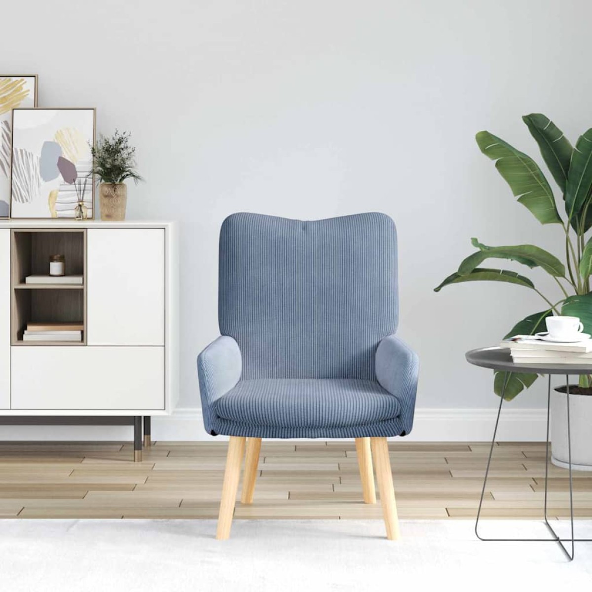 vidaXL Πολυθρόνα Μπλε 63 x 67 x 94 εκ. ύφασμα