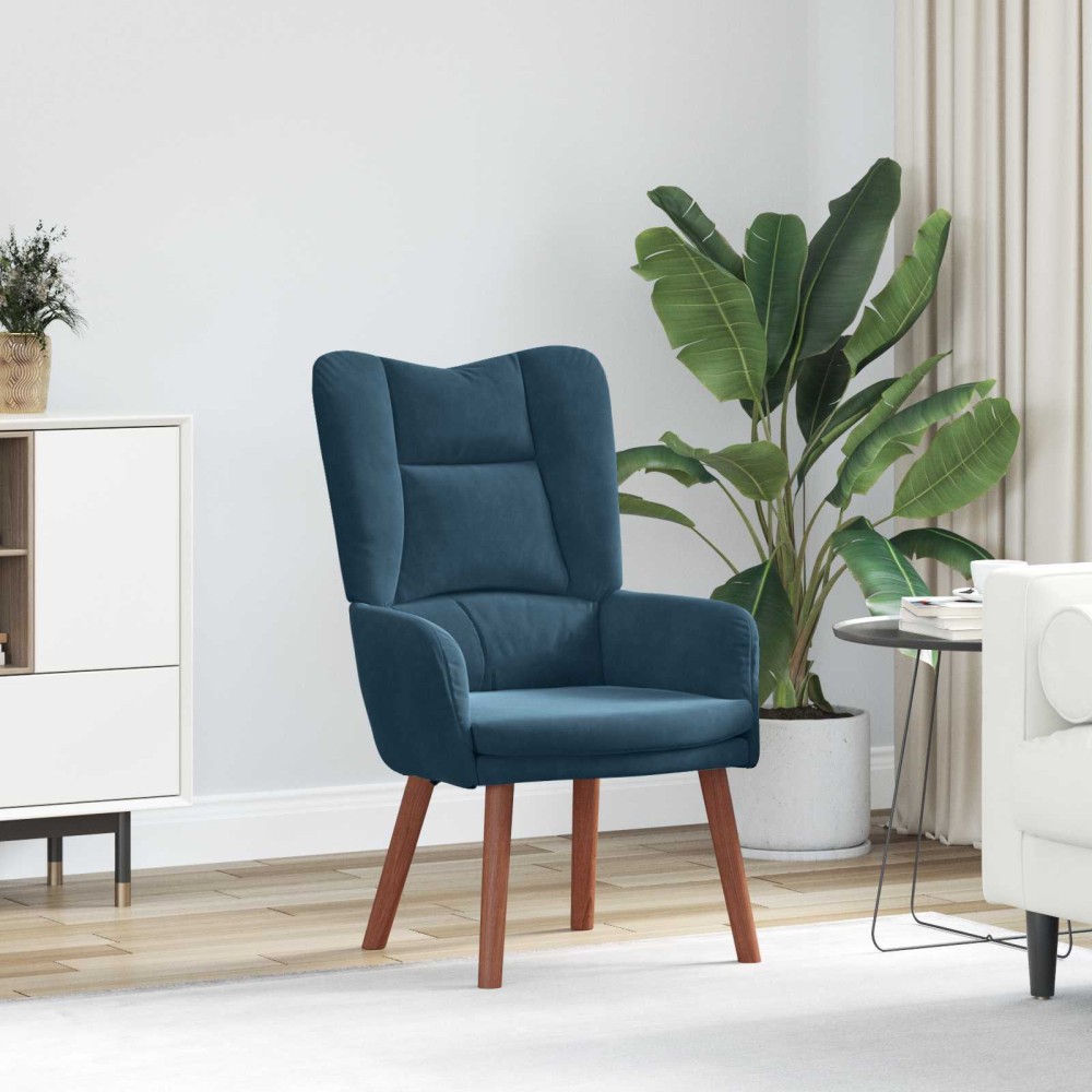 vidaXL Πολυθρόνα Μπλε 63 x 67 x 94 εκ. Βελούδο