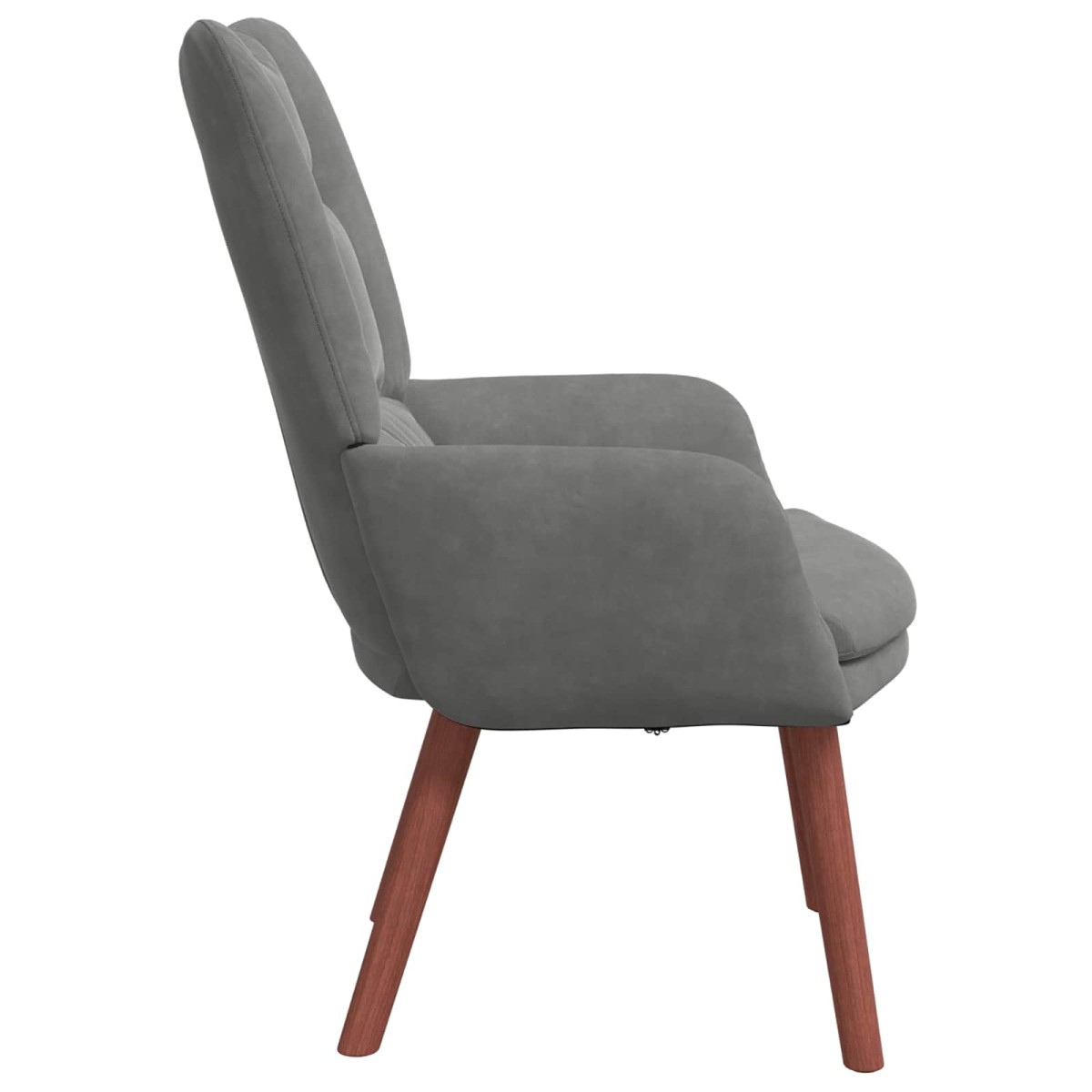 vidaXL Πολυθρόνα Σκούρο Γκρι 63 x 67 x 94 εκ. Βελούδο