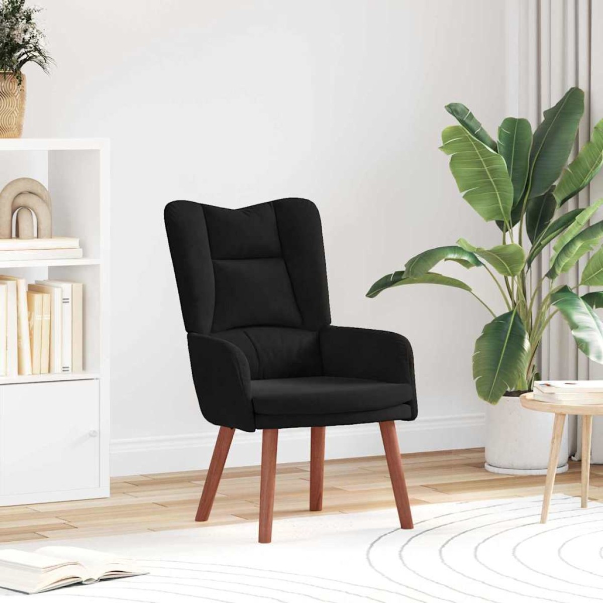 vidaXL Πολυθρόνα Μαύρο 63 x 67 x 94 εκ. Βελούδο