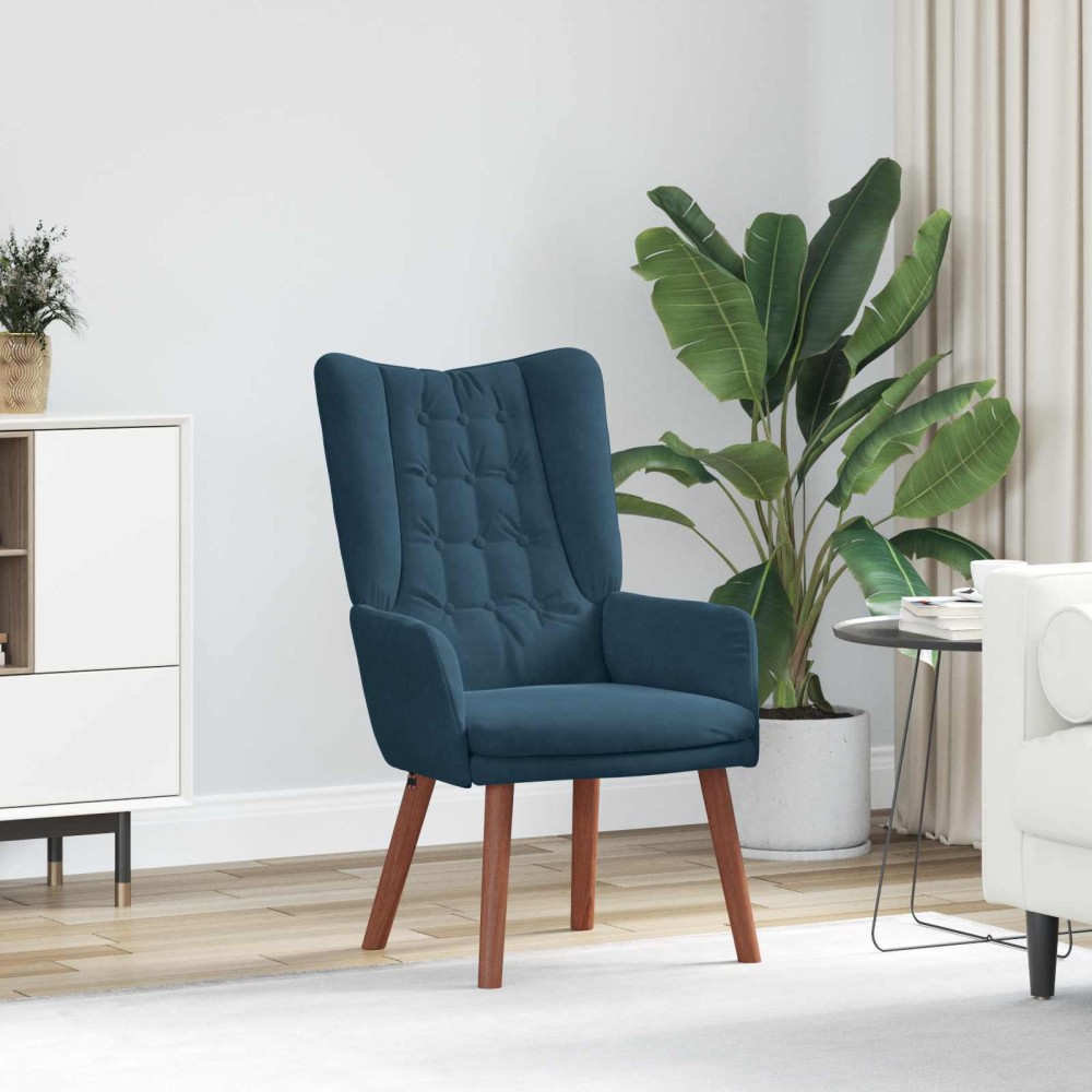 vidaXL Πολυθρόνα Μπλε 63 x 67 x 94 εκ. Βελούδο