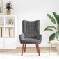 vidaXL Πολυθρόνα Σκούρο Γκρι 63 x 67 x 94 εκ. Βελούδο