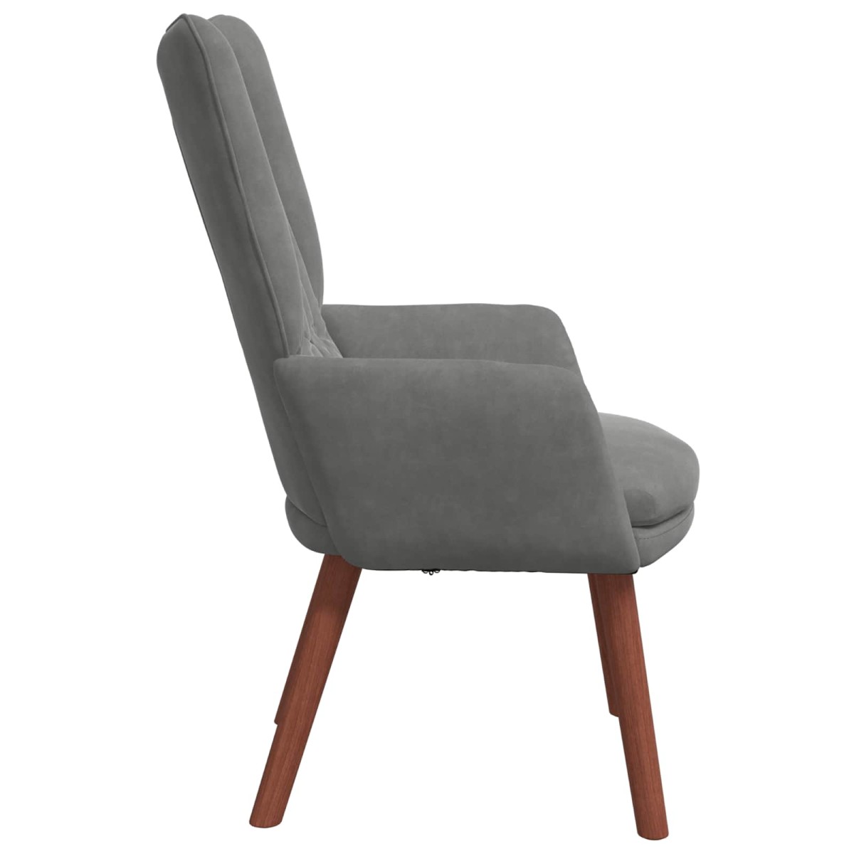 vidaXL Πολυθρόνα Σκούρο Γκρι 63 x 67 x 94 εκ. Βελούδο