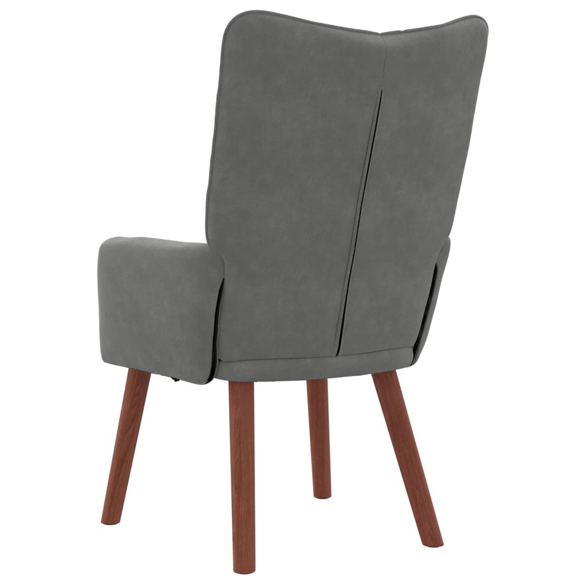 vidaXL Πολυθρόνα Σκούρο Γκρι 63 x 67 x 94 εκ. Βελούδο