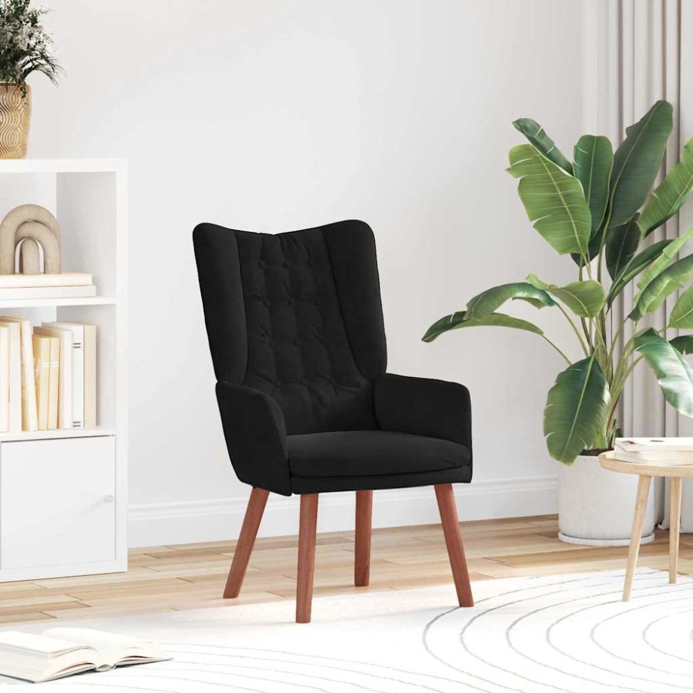 vidaXL Πολυθρόνα Μαύρο 63 x 67 x 94 εκ. Βελούδο