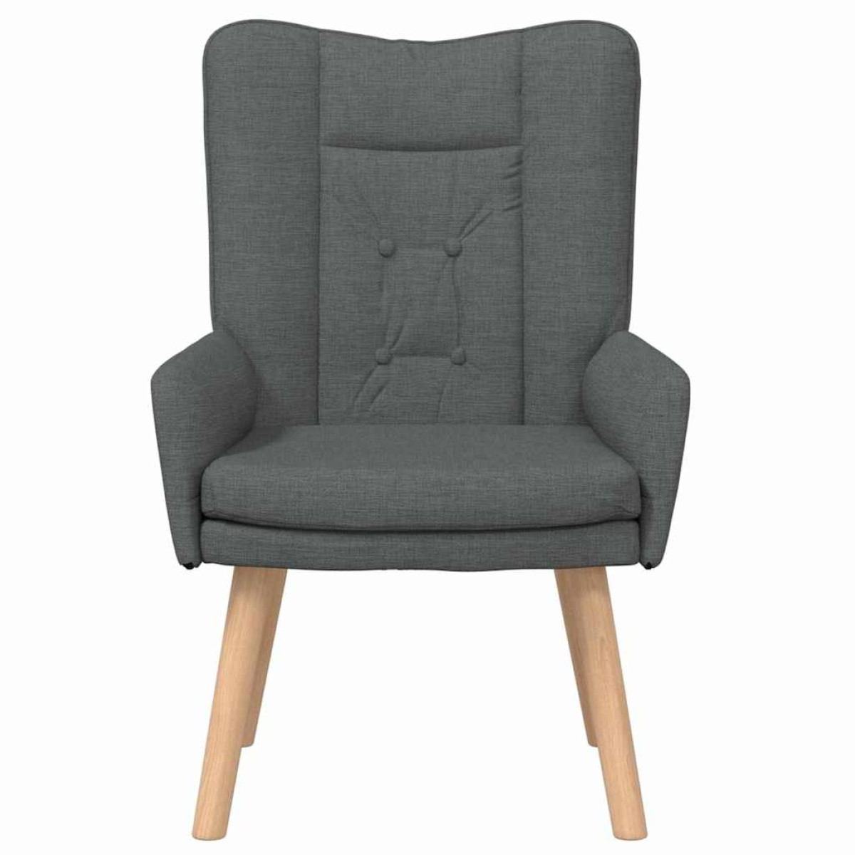 vidaXL Πολυθρόνα Σκούρο Γκρι 63 x 67 x 94 εκ. Ύφασμα και κόντρα πλακέ