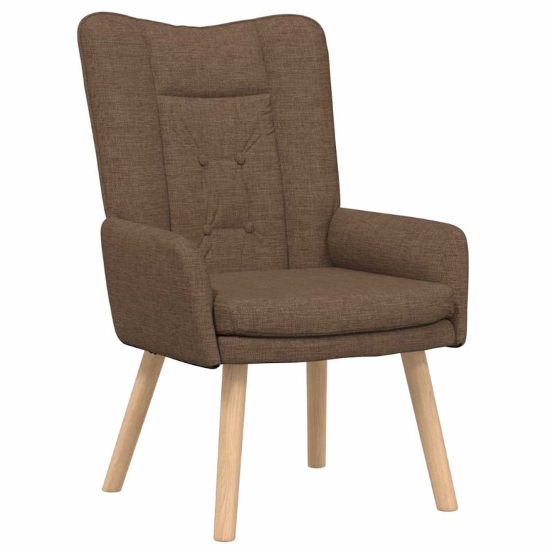 vidaXL Πολυθρόνα Καφέ 63 x 67 x 94 εκ. Ύφασμα και κόντρα πλακέ