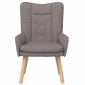 vidaXL Πολυθρόνα Taupe 63 x 67 x 94 εκ. Ύφασμα και κόντρα πλακέ