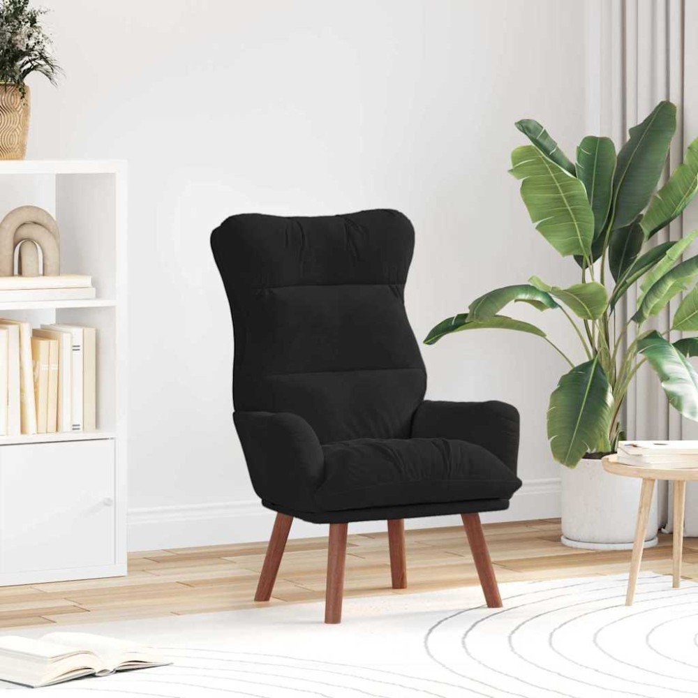 vidaXL Πολυθρόνα Μαύρο 69 x 74 x 93 εκ. Βελούδο