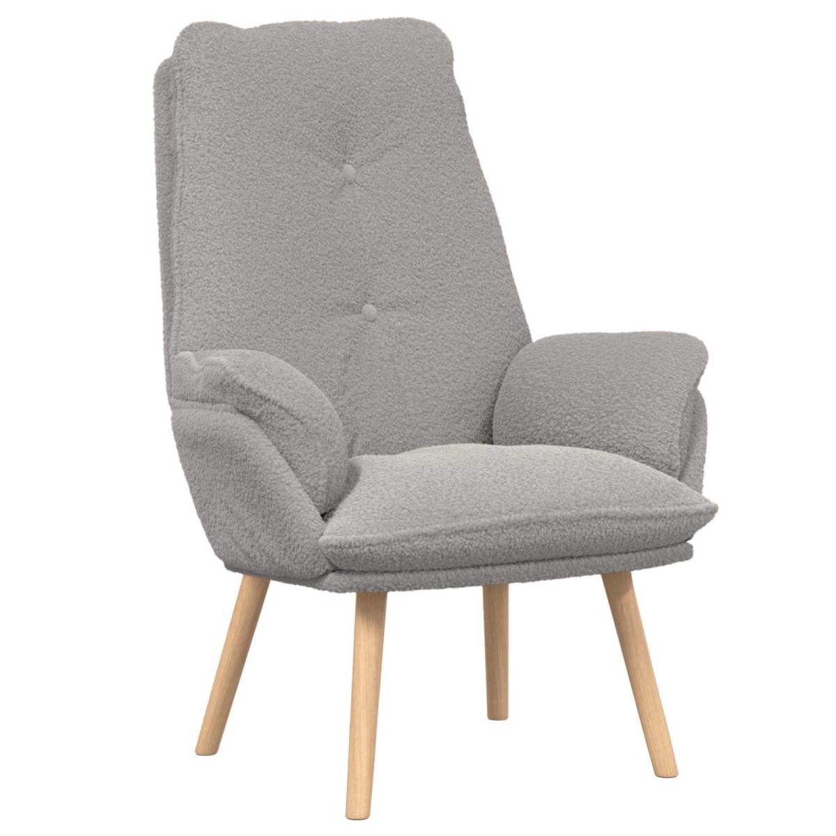 vidaXL Πολυθρόνα Ανοιχτό γκρι 69 x 74 x 93 εκ. Υφάσματος Sherpa