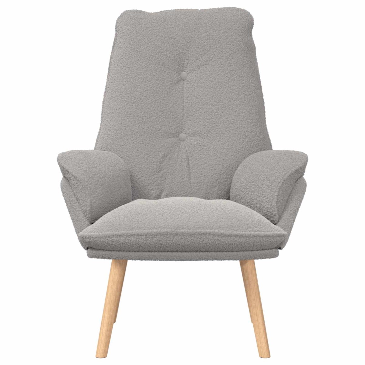 vidaXL Πολυθρόνα Ανοιχτό γκρι 69 x 74 x 93 εκ. Υφάσματος Sherpa