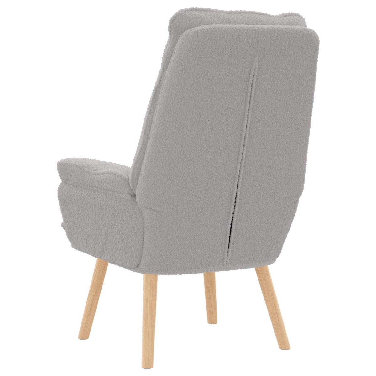 vidaXL Πολυθρόνα Ανοιχτό γκρι 69 x 74 x 93 εκ. Υφάσματος Sherpa