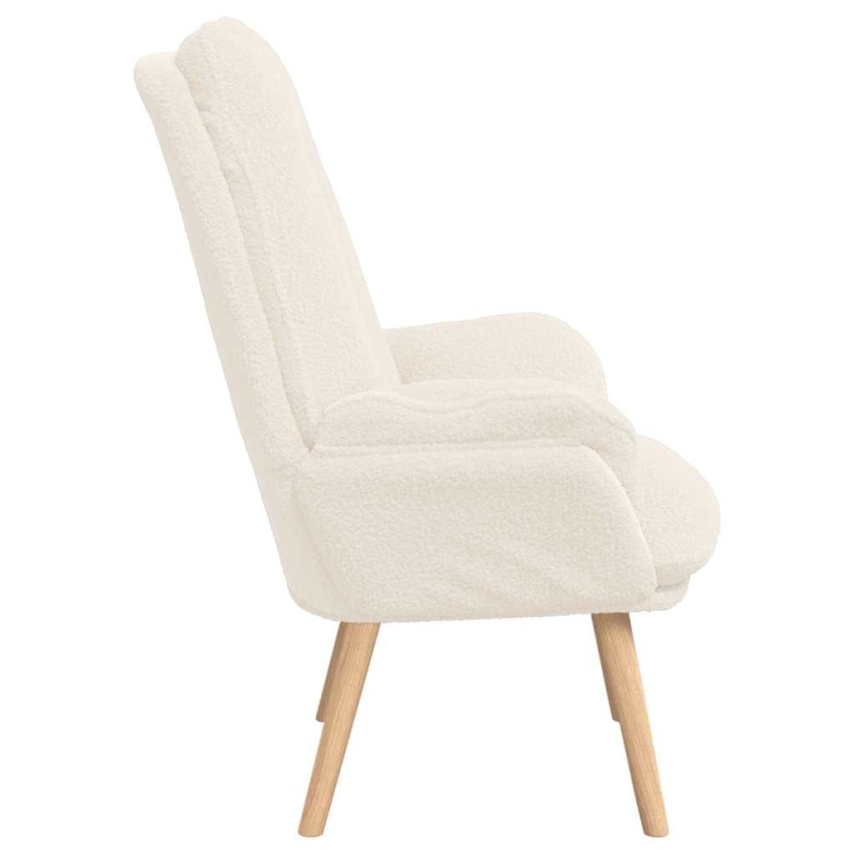 vidaXL Πολυθρόνα Κρεμ 69 x 74 x 93 εκ. Υφάσματος Sherpa
