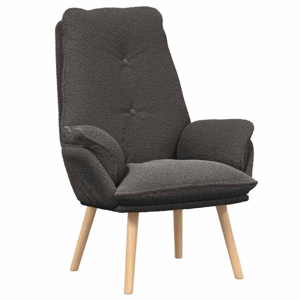 vidaXL Πολυθρόνα Σκούρο Γκρι 69 x 74 x 93 εκ. Υφάσματος Sherpa