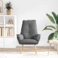 vidaXL Πολυθρόνα Σκούρο Γκρι 69 x 74 x 93 εκ. Ύφασμα και Κόντρα Πλακέ