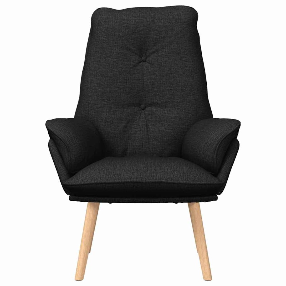 vidaXL Πολυθρόνα Μαύρο 69 x 74 x 93 εκ. Ύφασμα και Κόντρα Πλακέ