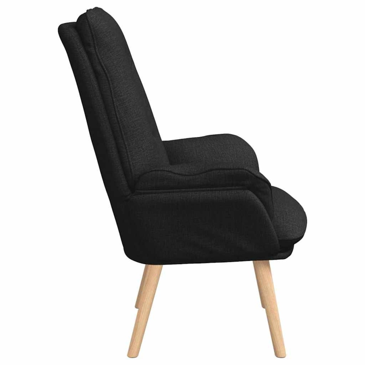 vidaXL Πολυθρόνα Μαύρο 69 x 74 x 93 εκ. Ύφασμα και Κόντρα Πλακέ
