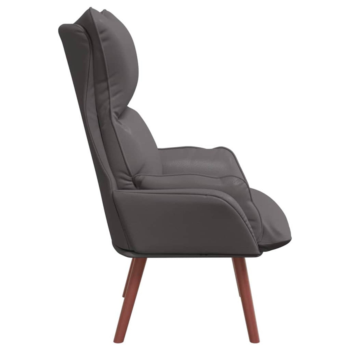 vidaXL Πολυθρόνα Γκρι 69 x 74 x 93 εκ. Δερματίνη