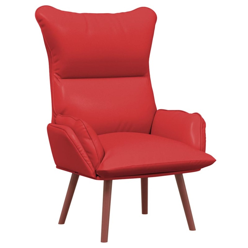 vidaXL Πολυθρόνα Κόκκινο 69 x 74 x 93 εκ. Δερματίνη