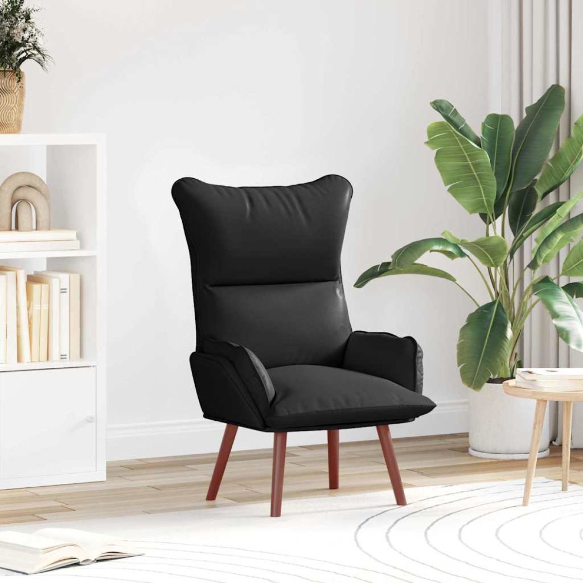 vidaXL Πολυθρόνα Μαύρο 69 x 74 x 93 εκ. Δερματίνη