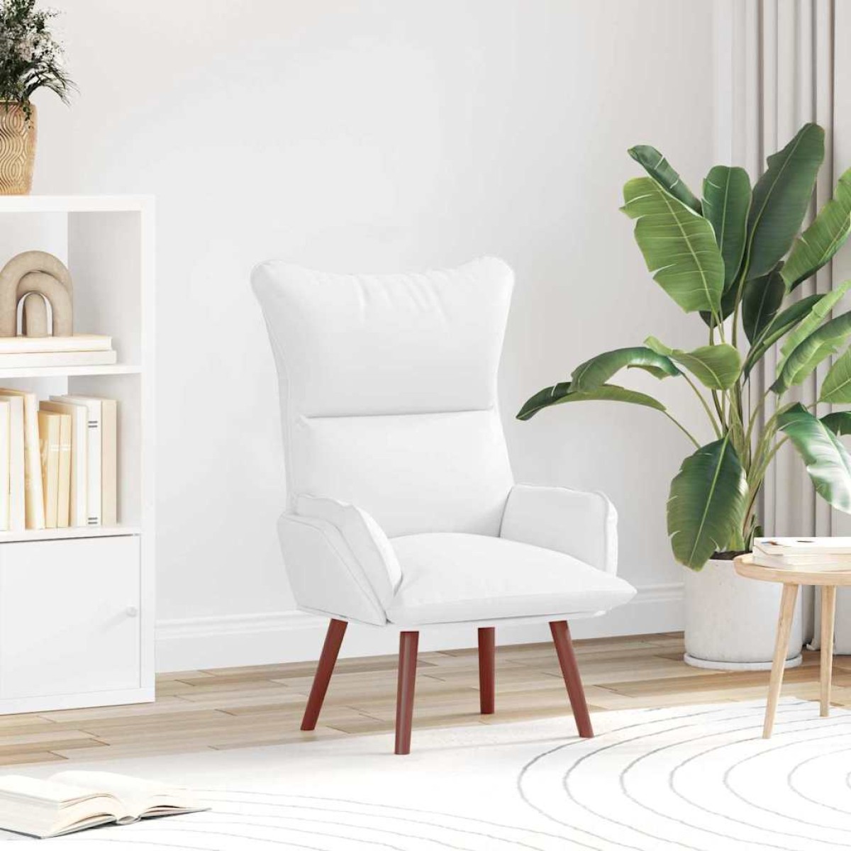 vidaXL Πολυθρόνα Λευκό 69 x 74 x 93 εκ. Δερματίνη