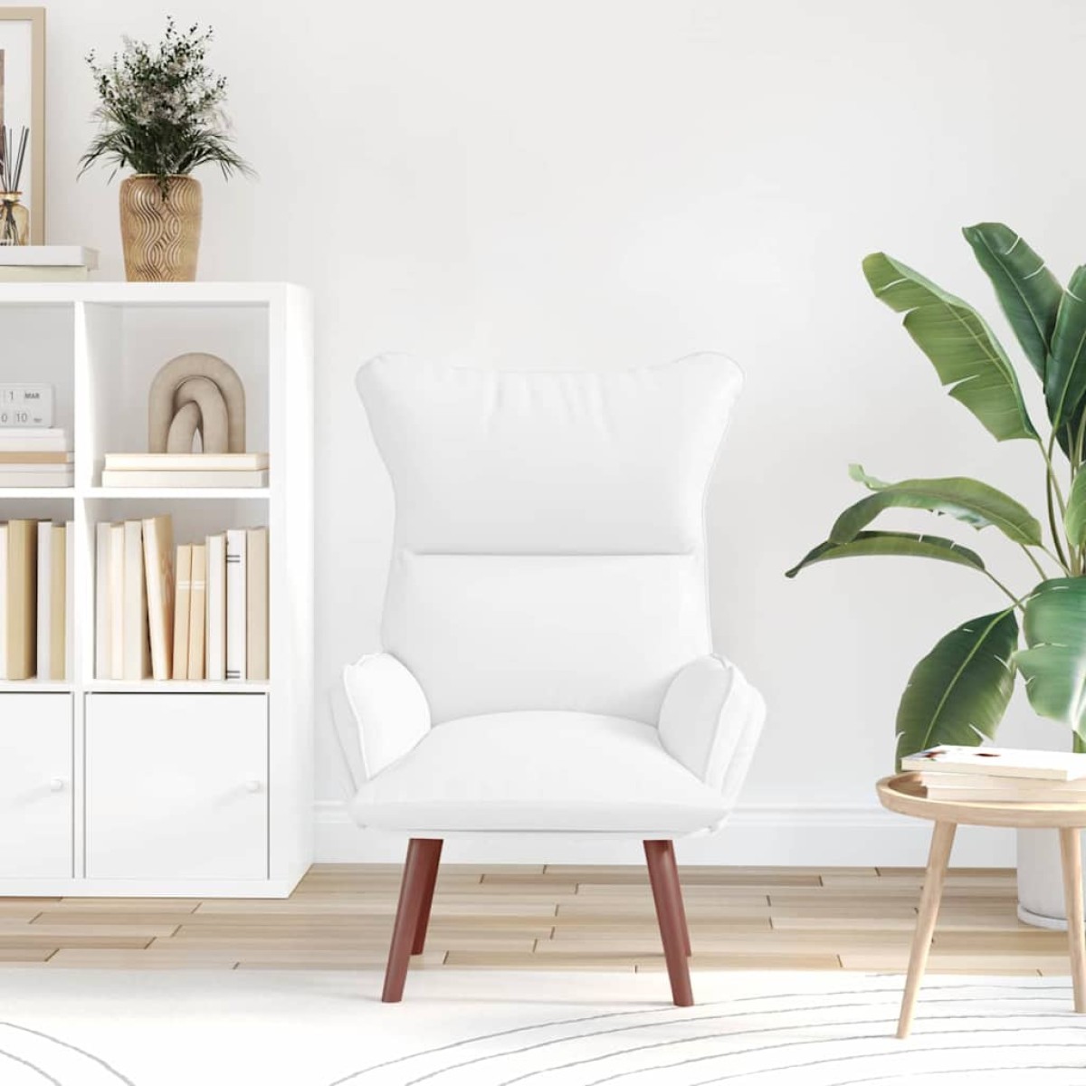 vidaXL Πολυθρόνα Λευκό 69 x 74 x 93 εκ. Δερματίνη