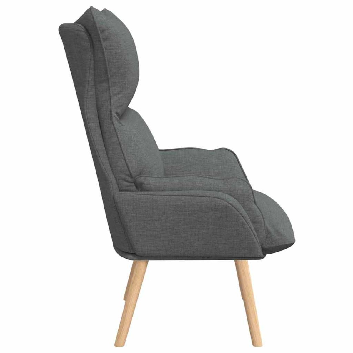 vidaXL Πολυθρόνα Σκούρο Γκρι 69 x 74 x 93 εκ. Ύφασμα και Κόντρα Πλακέ