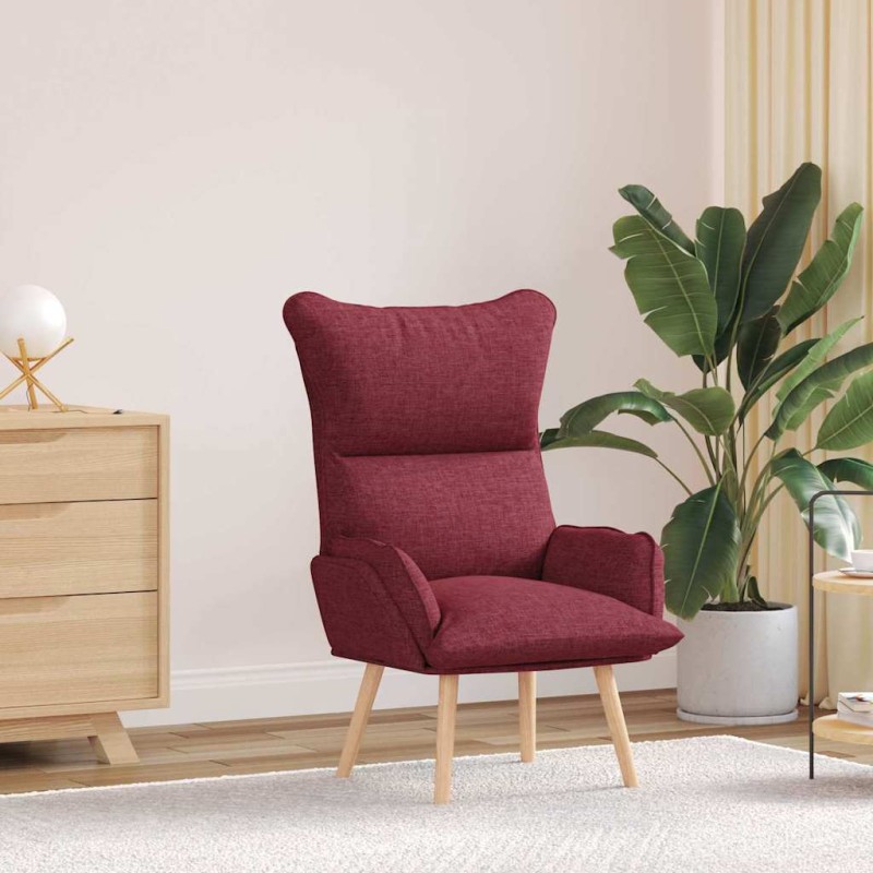 vidaXL Πολυθρόνα Κόκκινο 69 x 74 x 93 εκ. Ύφασμα και Κόντρα Πλακέ