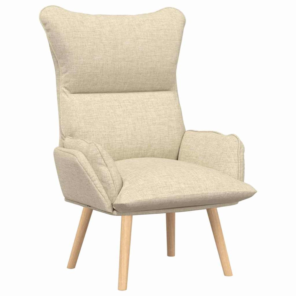 vidaXL Πολυθρόνα Κρεμ 69 x 74 x 93 εκ. Ύφασμα και Κόντρα Πλακέ