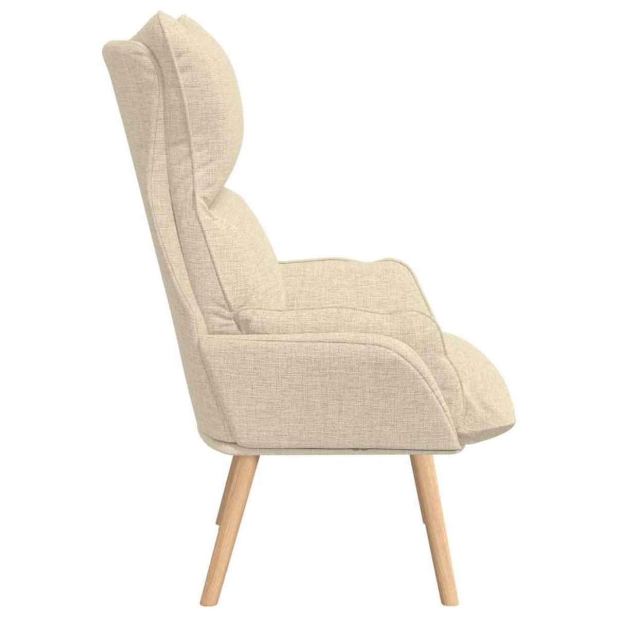 vidaXL Πολυθρόνα Κρεμ 69 x 74 x 93 εκ. Ύφασμα και Κόντρα Πλακέ