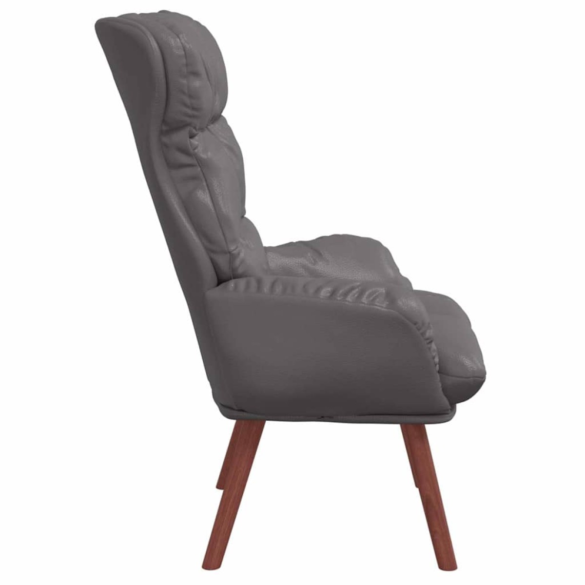 vidaXL Πολυθρόνα Γκρι 69 x 74 x 93 εκ. Δερματίνη
