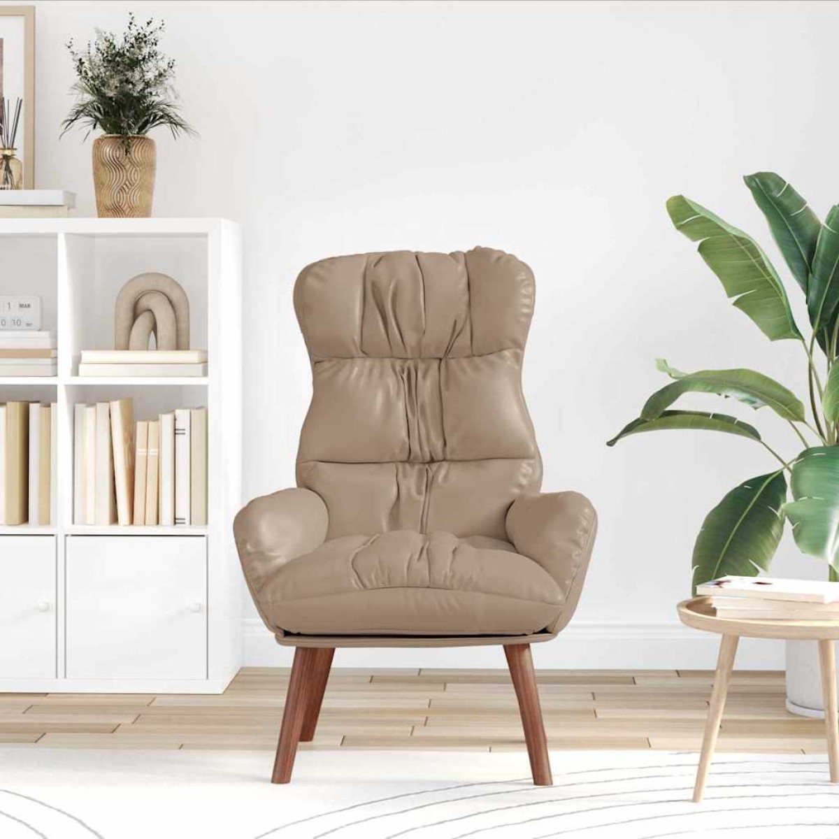 vidaXL Πολυθρόνα Καπουτσίνο 69 x 74 x 93 εκ. Δερματίνη