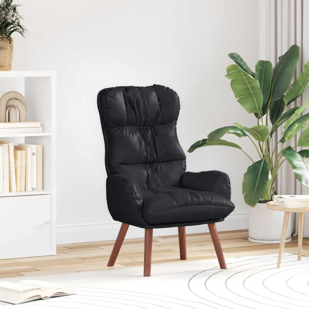 vidaXL Πολυθρόνα Μαύρο 69 x 74 x 93 εκ. Δερματίνη