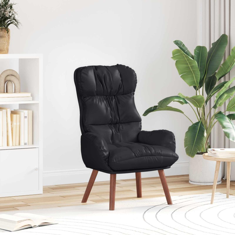 vidaXL Πολυθρόνα Μαύρο 69 x 74 x 93 εκ. Δερματίνη