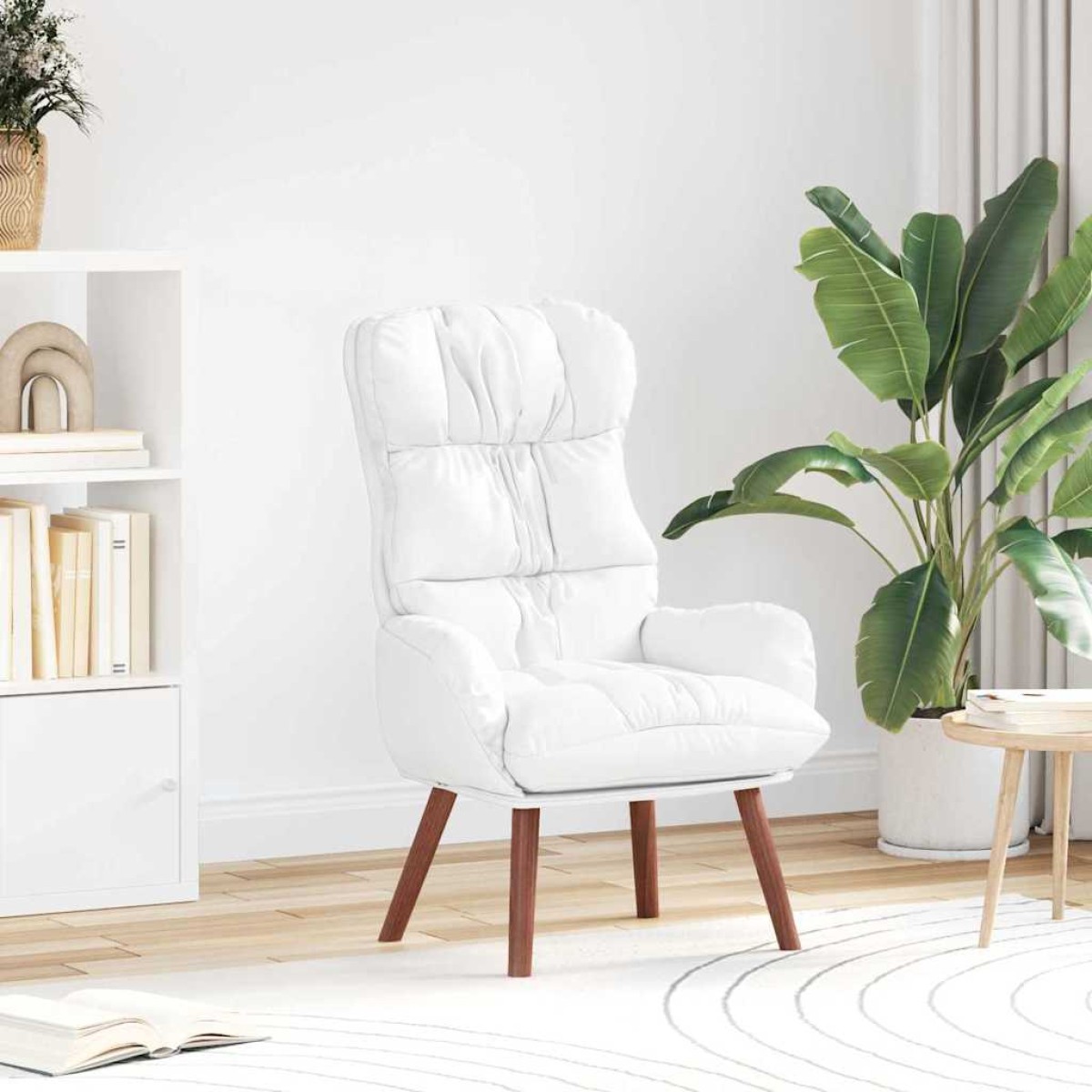 vidaXL Πολυθρόνα Λευκό 69 x 74 x 93 εκ. Δερματίνη