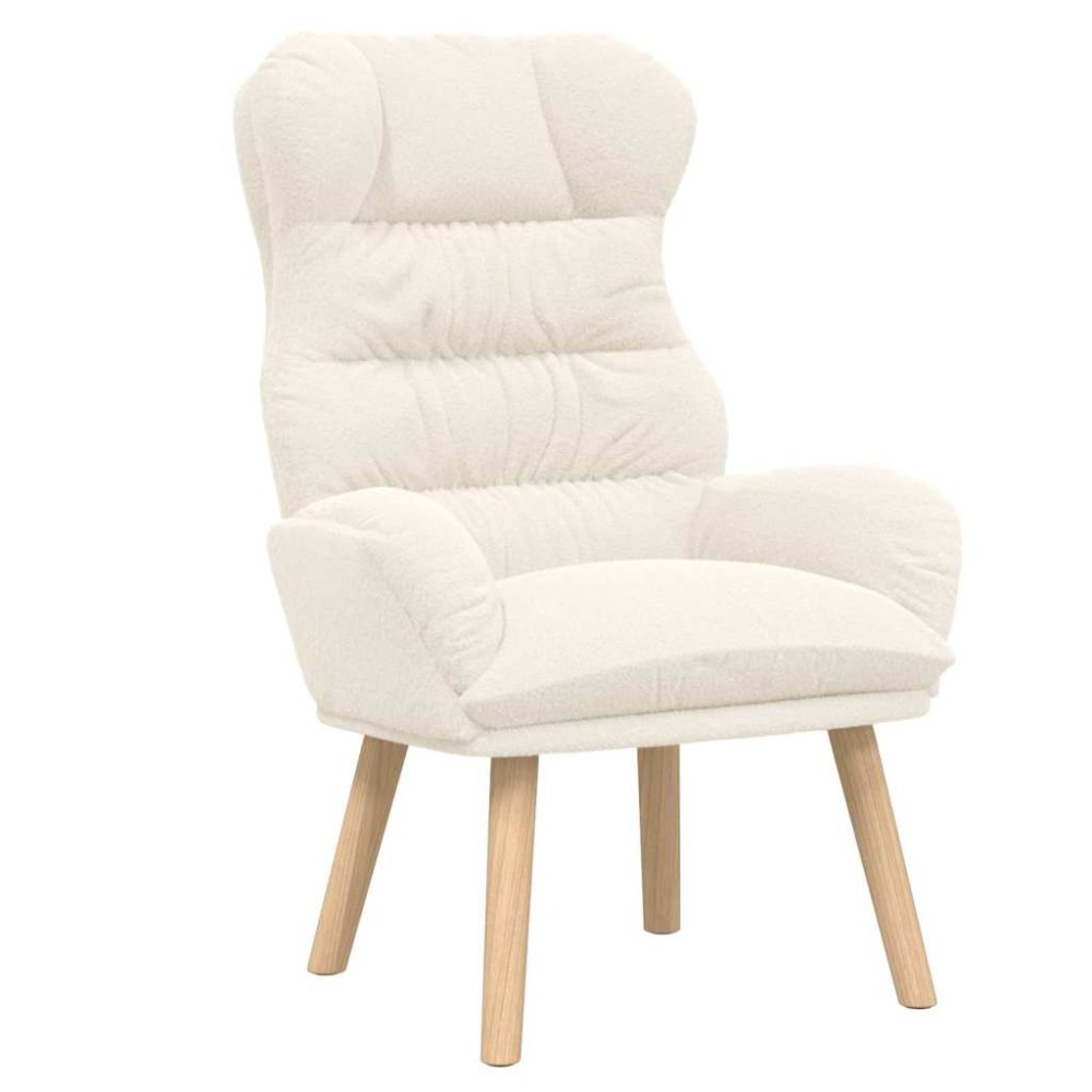 vidaXL Πολυθρόνα Κρεμ 69 x 74 x 93 εκ. Υφάσματος Sherpa