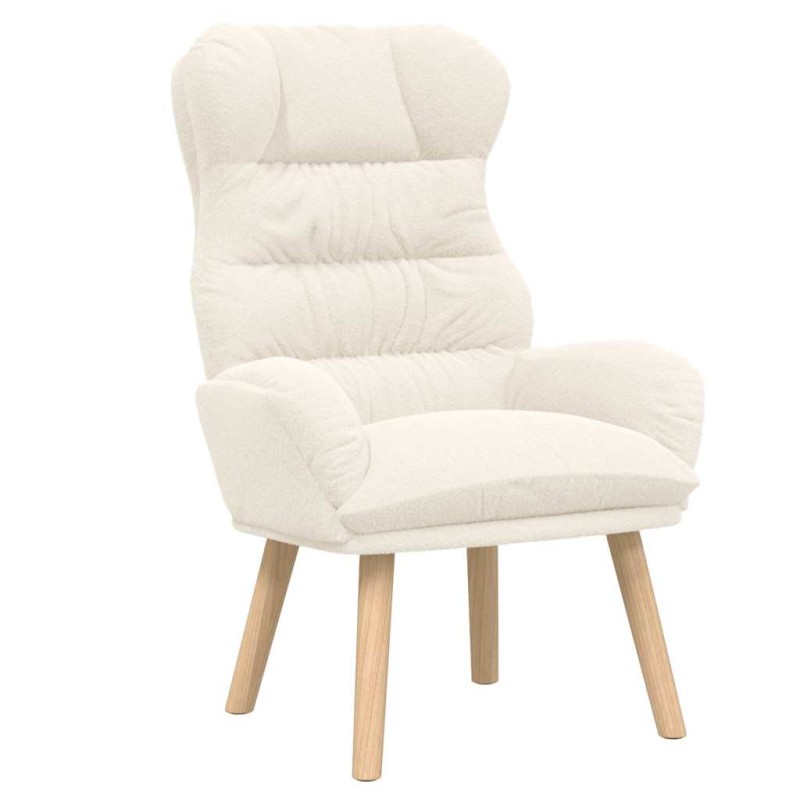 vidaXL Πολυθρόνα Κρεμ 69 x 74 x 93 εκ. Υφάσματος Sherpa