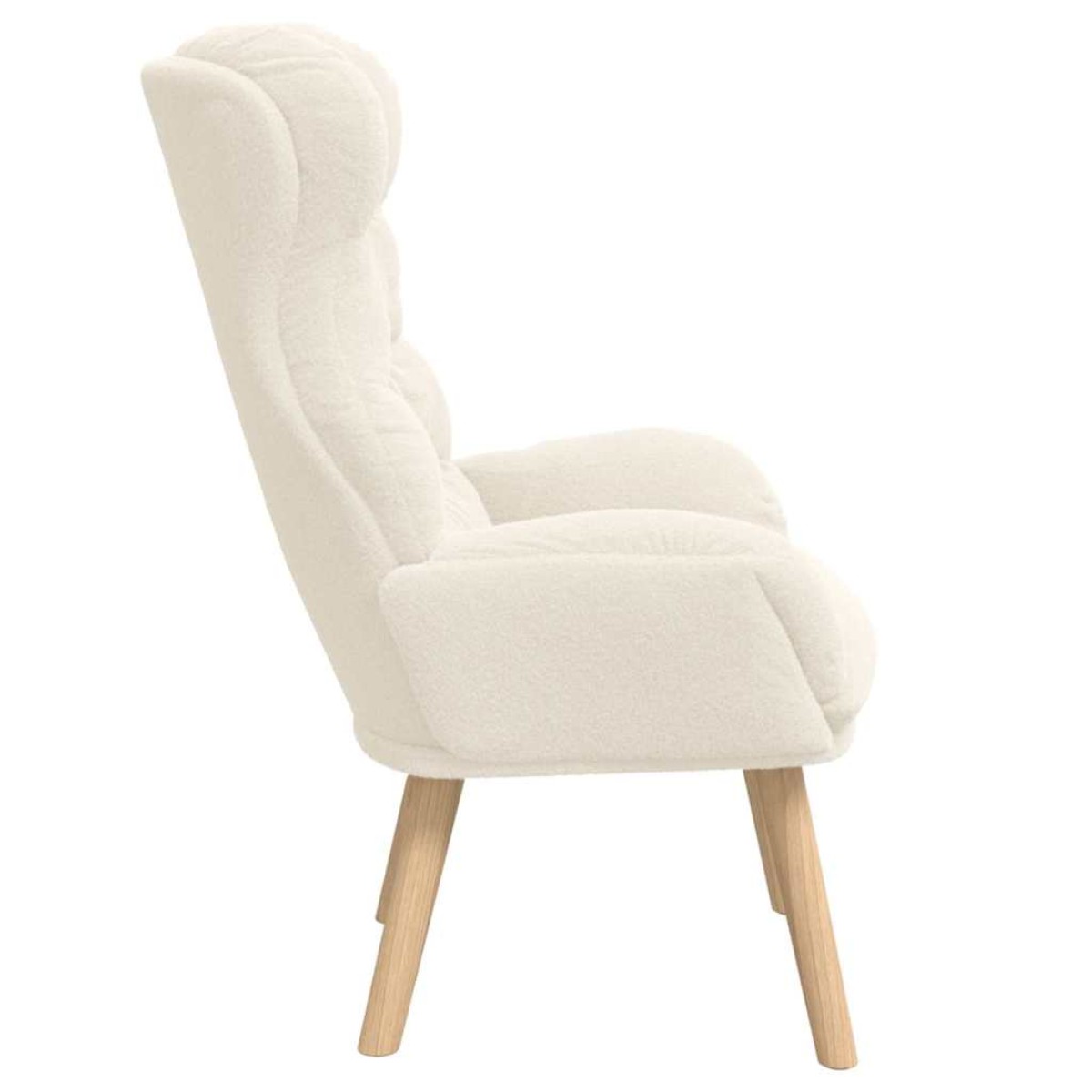 vidaXL Πολυθρόνα Κρεμ 69 x 74 x 93 εκ. Υφάσματος Sherpa