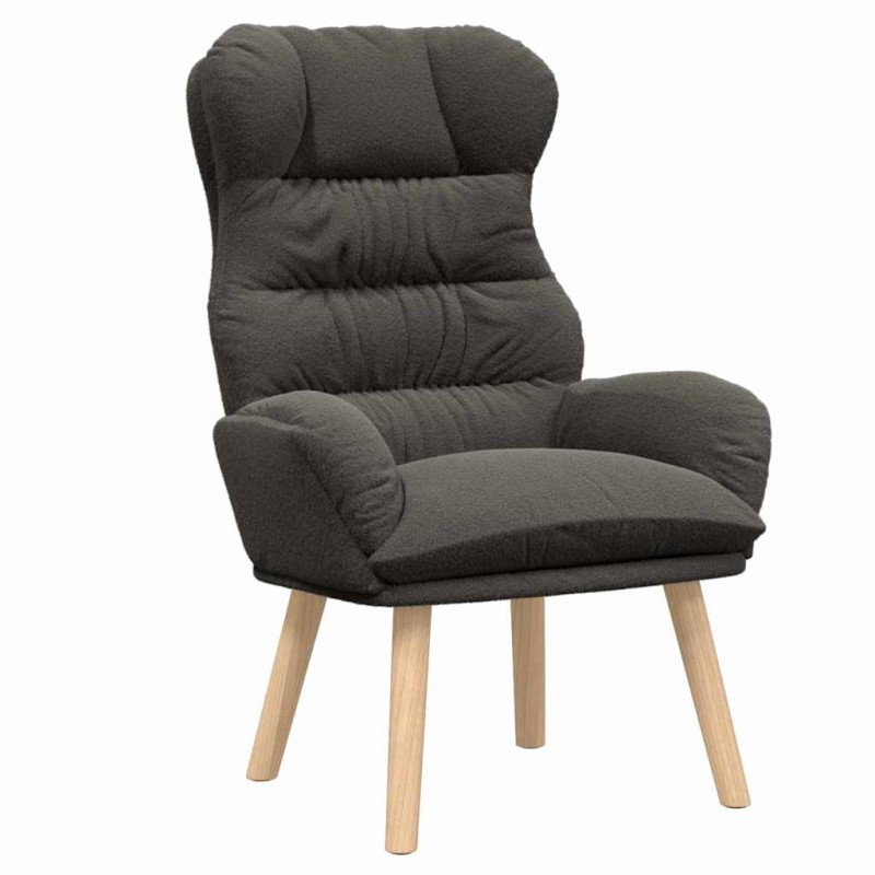 vidaXL Πολυθρόνα Σκούρο Γκρι 69 x 74 x 93 εκ. Υφάσματος Sherpa