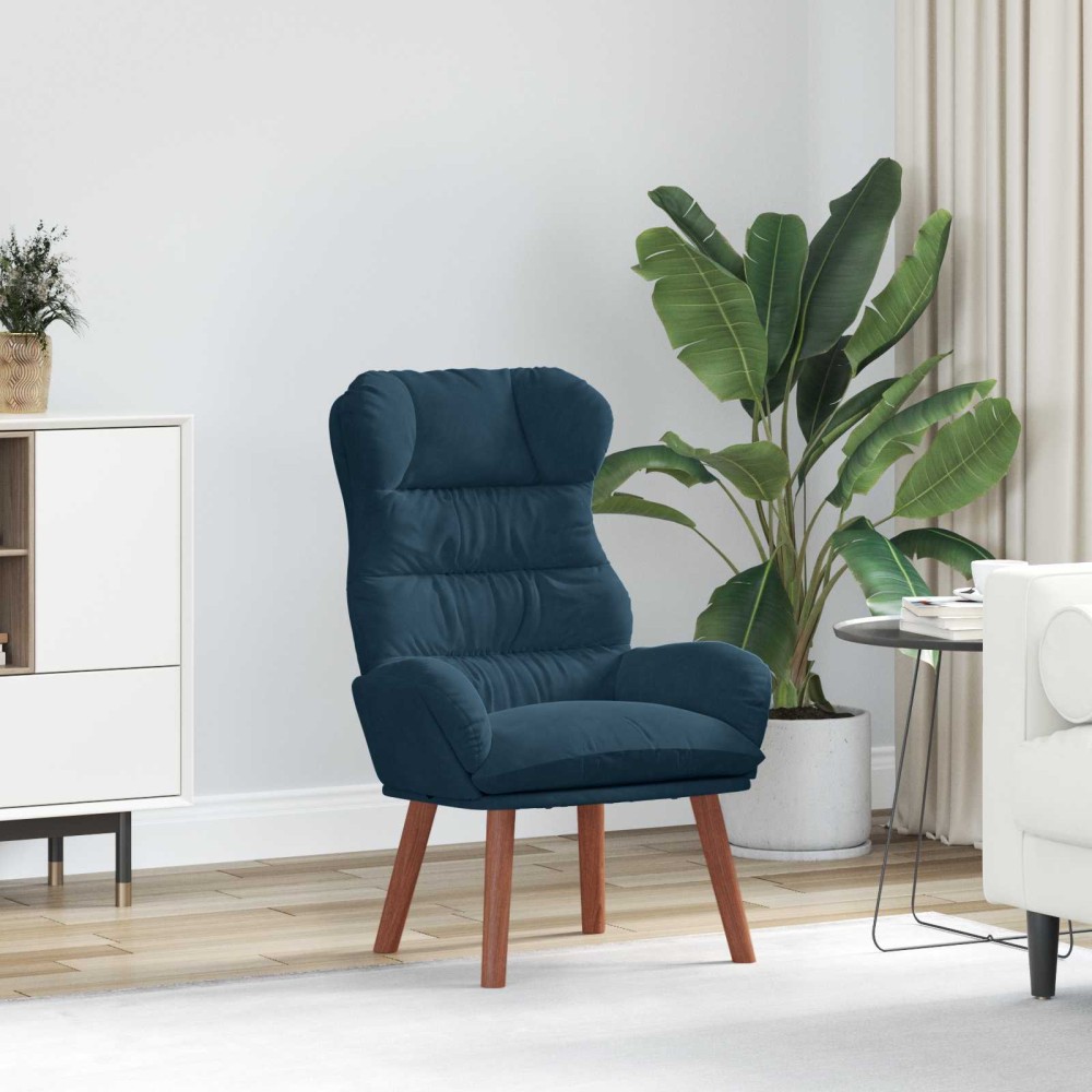 vidaXL Πολυθρόνα Μπλε 69 x 74 x 93 εκ. Βελούδο