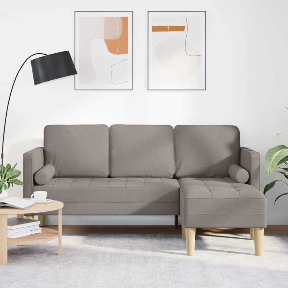 vidaXL Σετ Καναπέ Taupe 173 x 131 x 67 εκ Πολυεστέρας